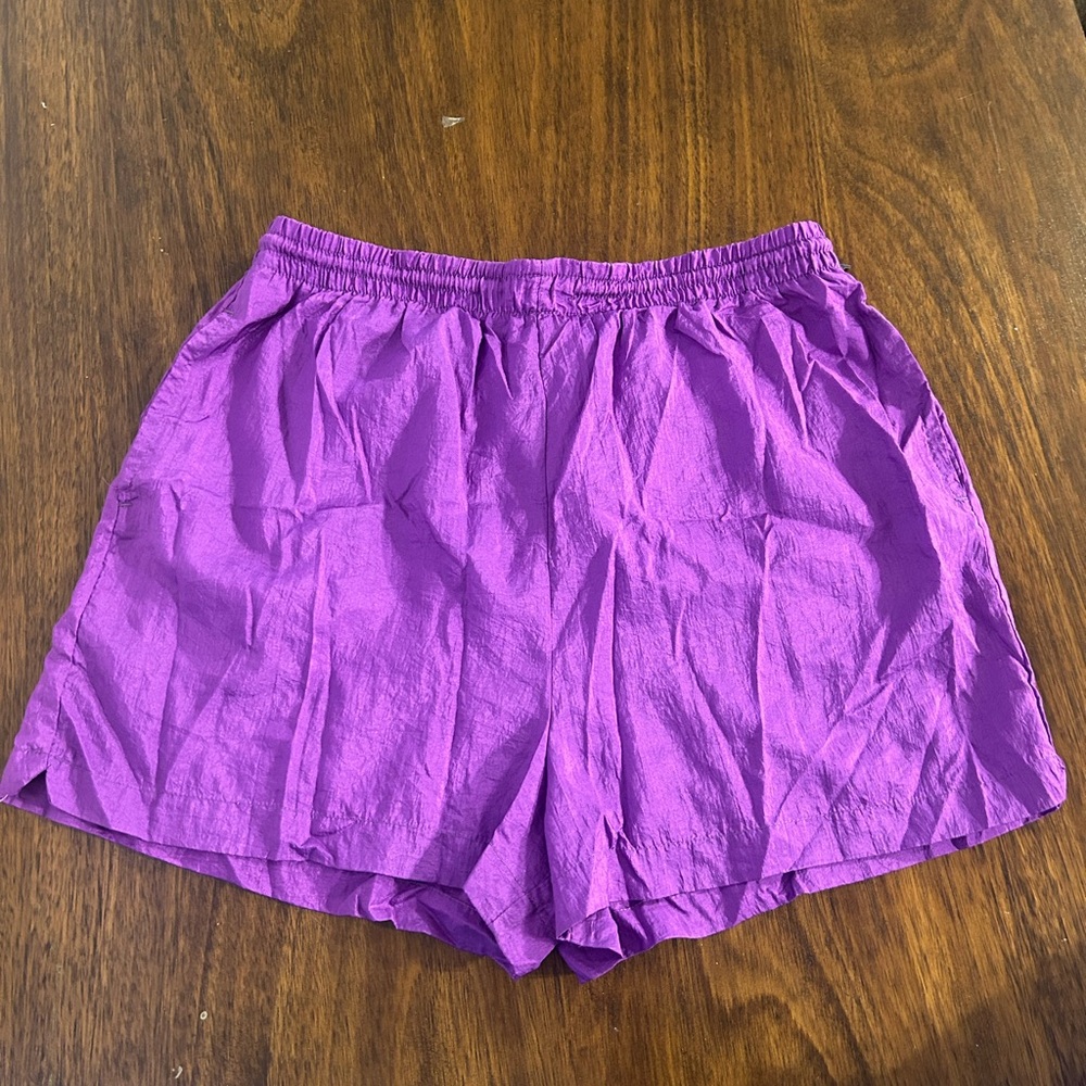 Basic Editions Purple Women's Athletic Shorts